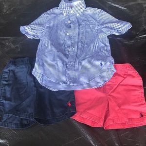 Polo shorts and shirt